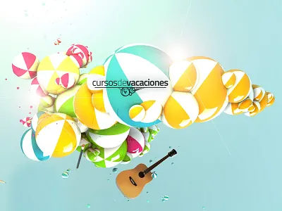 Summer·Art art balloons cinema4d courses ed guitar pencil sky summer