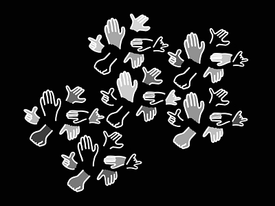 Hands 2 color hands illustration