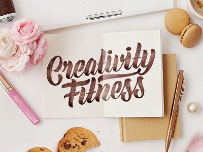 Creativity Fitness – Logotype Skech calligraphy creativity custom custom type fitness hand drawn lettering logo logotype thejournallife type typography