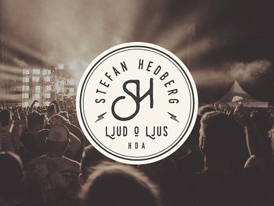Sound & light badge circle lettering logo logotype typography
