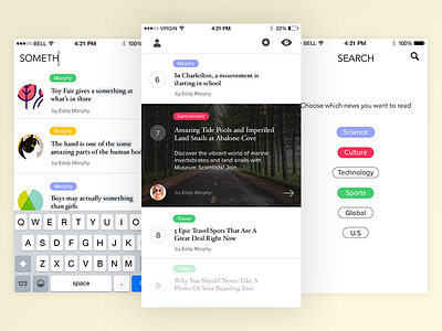 News App Part 3 app clean comments flat ios list mobile post sanfrancisco simple ui