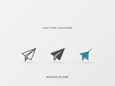 Daily Icon Challenge #paperplane #012 airplane design fly icon inspiration origami paper plane vector