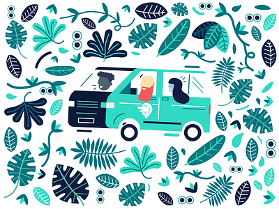 share a ride! :) characters colours flat graphic design illustration illustrator vector