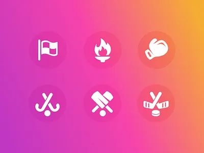 Facebook Sports Category Icons boxing category cricket facebook flag hockey olympics sports