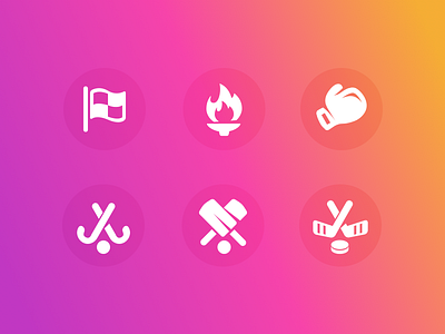 Facebook Sports Category Icons boxing category cricket facebook flag hockey olympics sports