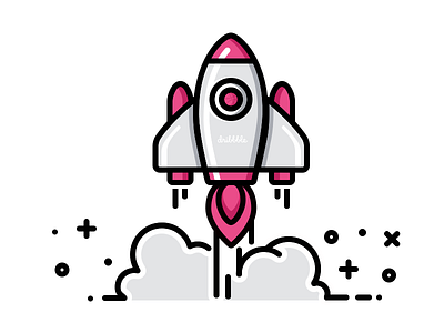 Dribbble Rocket dribbble icon rocket