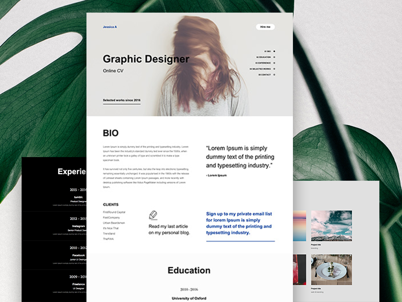 Example of Landing Page (Design & Development)