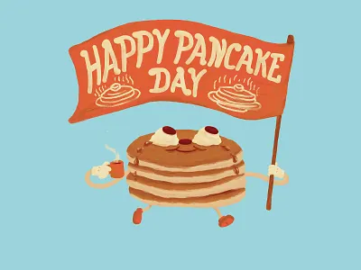 When your life is a mess but you're just a freaking pancake.. character design coffee morbid national pancake day pancake