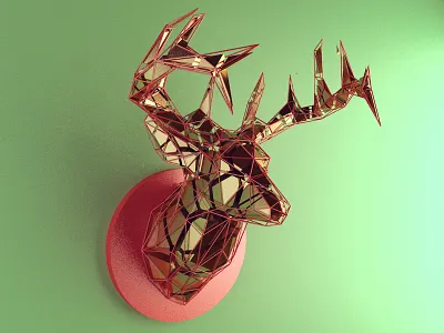 Golden Deer arnold cinema 4d