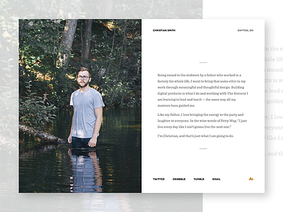 The Scenery Personal Sites bio free jekyll minimal modern personal site photo siteleaf template ui ux designer website