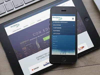 Responsive Design for Silver Spring Networks energy mobile responsive tablet ux web web design