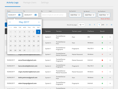 Admin portal admin calendar list settings