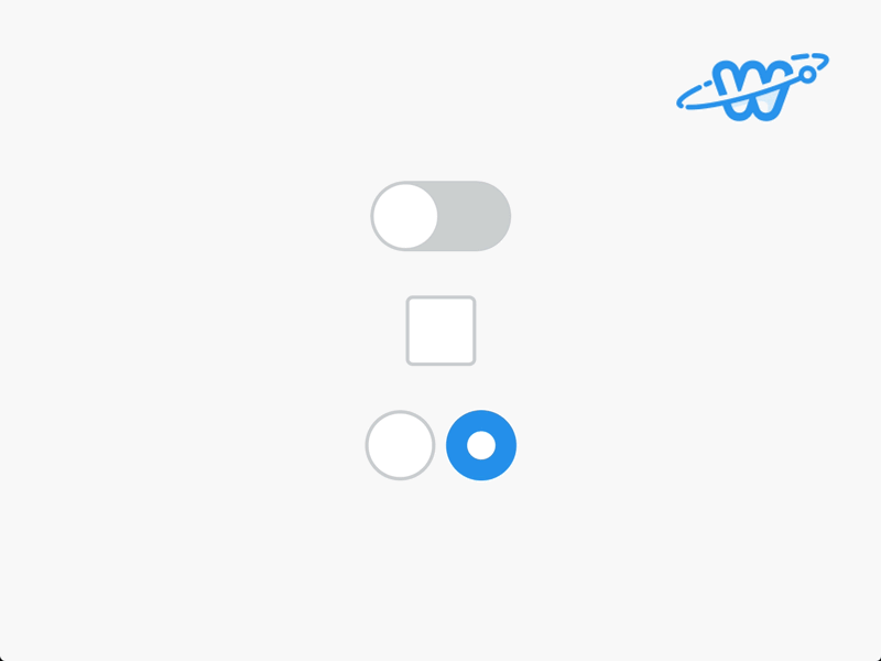 Toggle, Checkbox & Radio Control Animations - Weebly Orbit animation check checkbox control interface option orbit radio toggle transition ui weebly