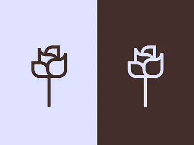 Rose Dos bubble crest emblem flower logo monoline nature pin rose speech