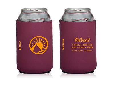 Retreat Gastropub / Koozie No. 03 beer beer can coozie drink design goods koozie merchandise print design retreat retreat gastropub st. louis stl