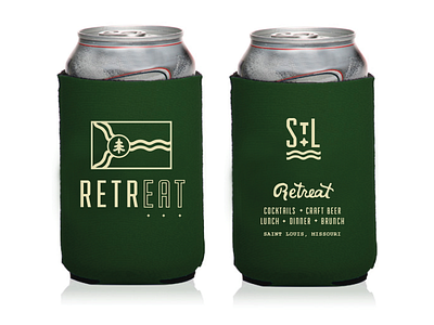 Retreat Gastropub / Koozie No. 02 beer beer can coozie drink design goods koozie merchandise print design retreat retreat gastropub st. louis stl