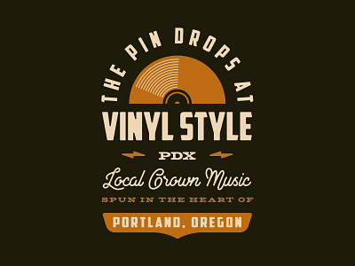 Vinyl Style branding illustration logo music oregon player portland record type typography vinyl