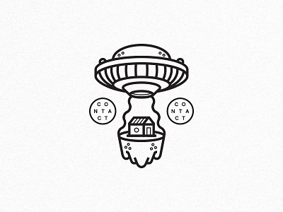 Contact contact illustration invasion line ufo