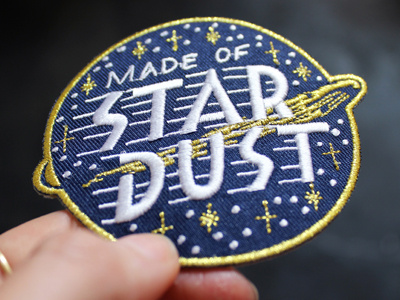 Stardust Patch illustration lettering patch