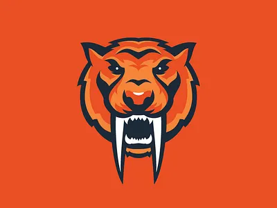 Sabertooth, rawr extinct rawr sabertooth sports logo tiger vector