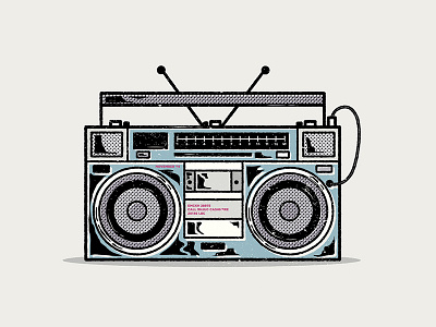 Random Boom Box boom boombox box illustration music vintage