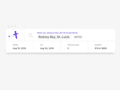 Day 18 - Form Fields forms minimal search travel ui ux