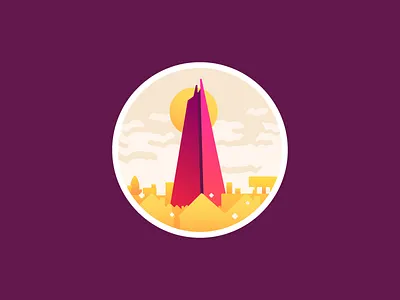 Daily #78/ same stuff, different tower. colour cool shit daily gradient illustration jack harvatt london magic new shard vector wavey
