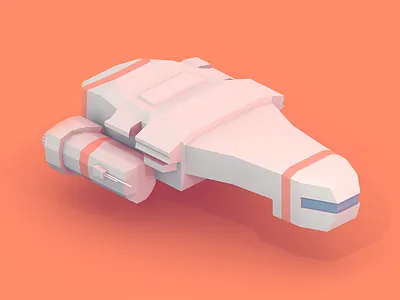 The Kestrel blender faster ftl light lowpoly tan
