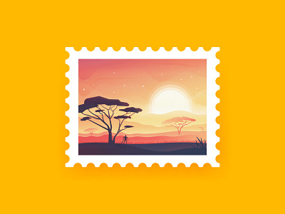 SA9527- Stamp (African Grassland) sa9527