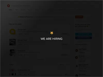 Product Hunt is hiring! hiring job producthunt