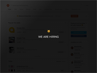 Product Hunt is hiring! hiring job producthunt