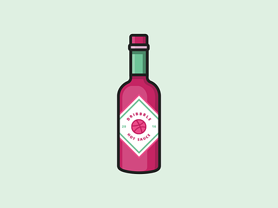 Dribbble Hot Sauce dribbble hot sauce illustration rebound sticker mule