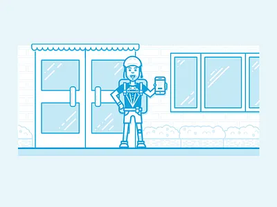 Tips From The Pros biker branding favor illustration monoline tuxedo