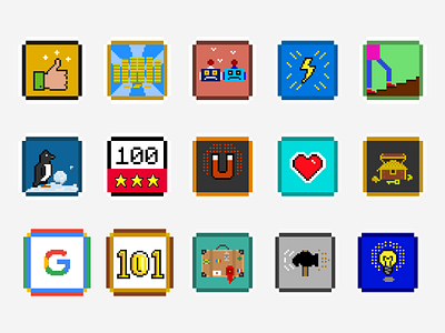 Achievement Icons - Retro Maze achievement art classic dot icon icons maze old pixel puzzle retro