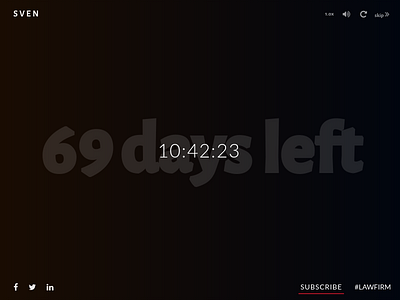 Coming Soon Template - Sven Teaser animation coming soon coming soon template countdown lawfirm lawyer teaser under construction template