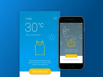 weather app - for fun app design digital design ui user user interface ux weather