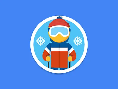 Colorado State Badge badge character colorado google illustration maps pegman ski skiing snow
