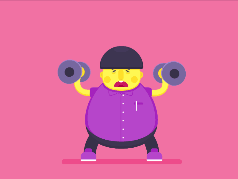 Dribbble gym animation debute dribbble first gif gym hello illustration rubygarage shot thanks