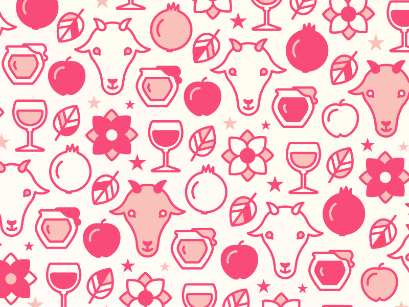 New Year Holidays 2016 apple flower gif goat honey icon illustration illustrator leaf pattern vector wine
