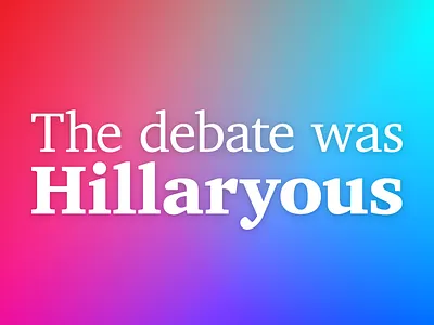 Hillaryous blue charter clinton debate democrats elections hillary politics red republicans trump typography