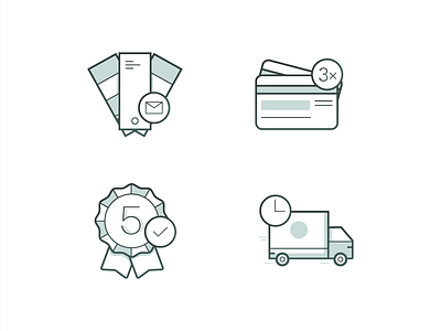 E-commerce pictograms card color picker e commerce icon medal picto pictogram truck