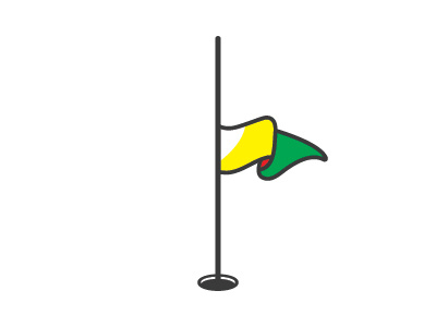 Thank you, Arnie. arnold palmer design flag golf illustration line art memorial simple