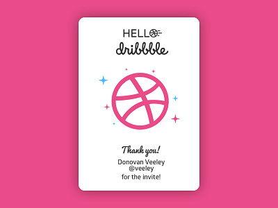Hello Dribbble! debut draft first shot flat design illustration new player thanks welcome