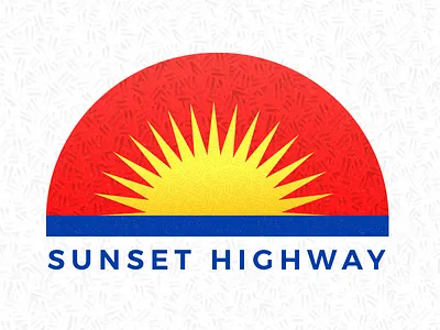 Sunset Highway concept highway logo oregon sunset