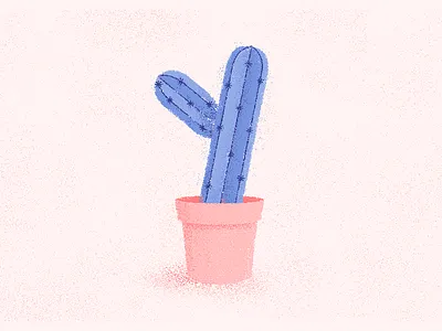 Y Cactus 36 days of type cactus illustration pantone of the year pink plant pot texture y