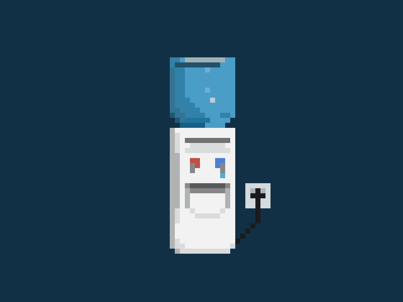 Pixel Watercooler Animation animation bubbles office pixel art watercooler