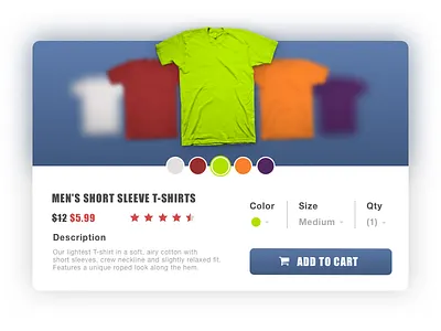 Product Card for T-Shirts card product t shirts ui