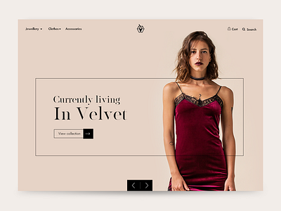 Fashion Shop Landing animation editorial eshop fashion minimal ui web design