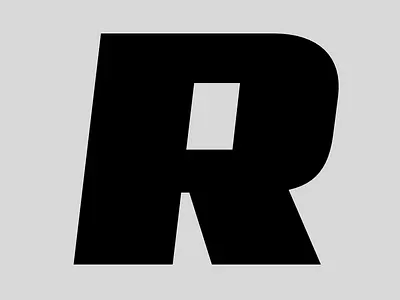 R black font geometric lettering typeface typeface design