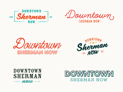 Downtown Branding branding city downtown emblem lockup logo mark script typography